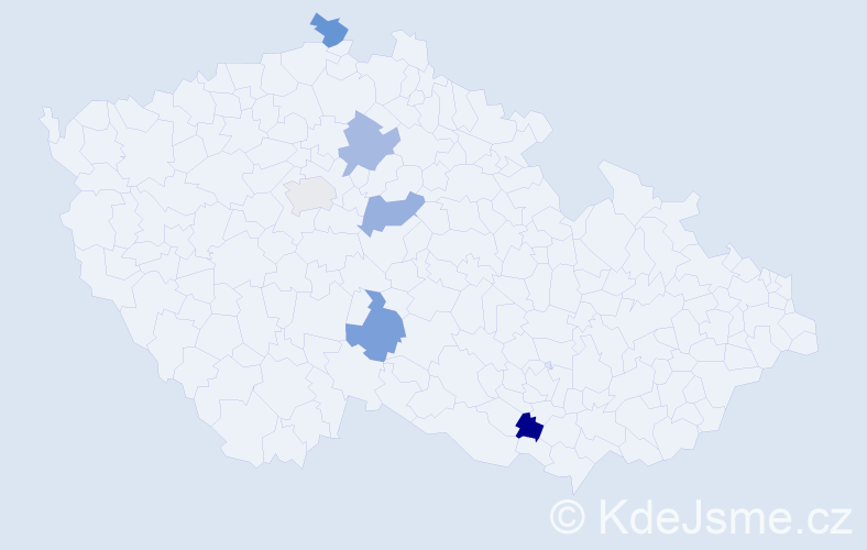 Jméno: 'Duy', počet výskytů 6 v celé ČR