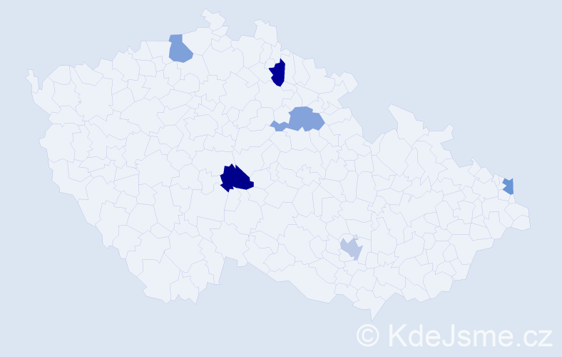 Jméno: 'Eliska', počet výskytů 6 v celé ČR