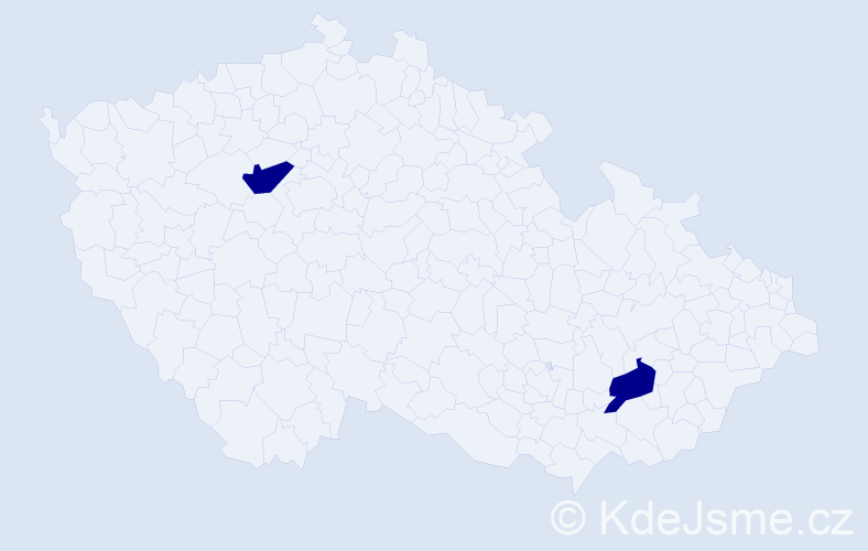 Jméno: 'Ioachim', počet výskytů 2 v celé ČR