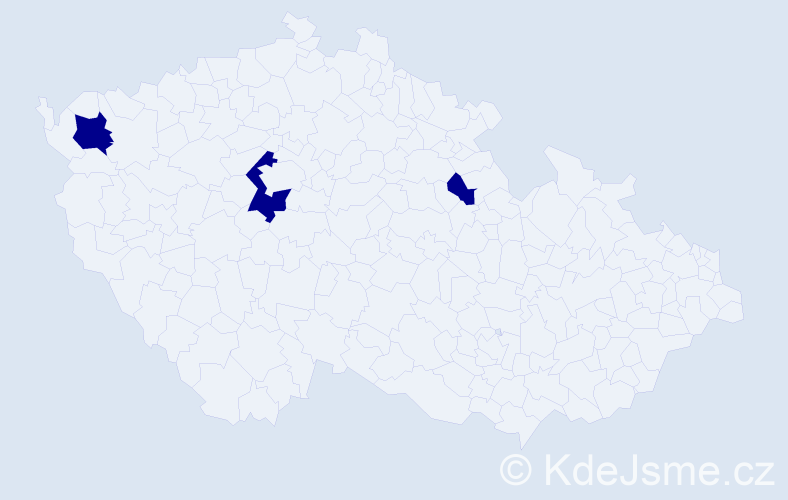Jméno: 'Maximillian', počet výskytů 3 v celé ČR