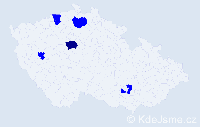 Jméno: 'Milen', počet výskytů 7 v celé ČR