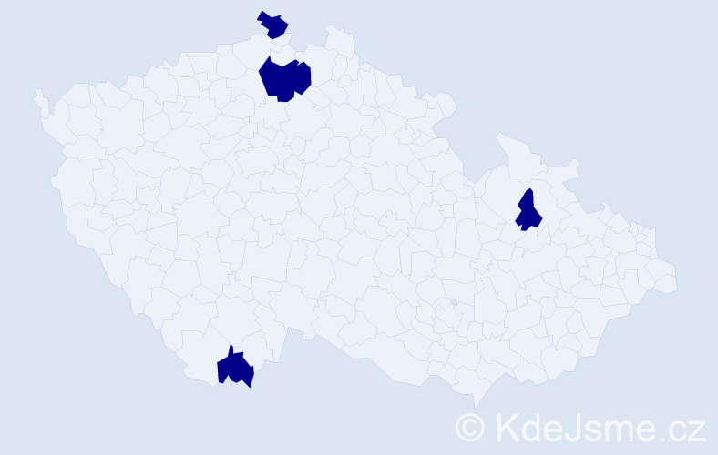 Jméno: 'Pavlo', počet výskytů 4 v celé ČR