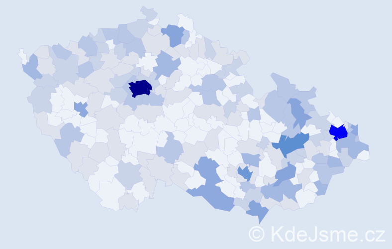 Jméno: 'Antonia', počet výskytů 331 v celé ČR