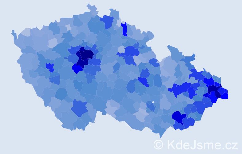 Jméno: 'Magdaléna', počet výskytů 9037 v celé ČR