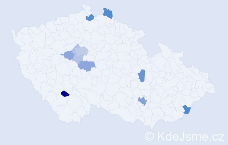 Jméno: 'Katja', počet výskytů 19 v celé ČR