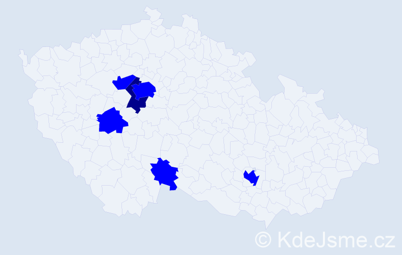 Jméno: 'Ibro', počet výskytů 7 v celé ČR