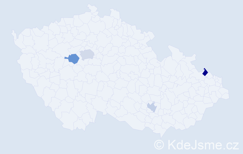 Jméno: 'Alexander Joseph', počet výskytů 5 v celé ČR