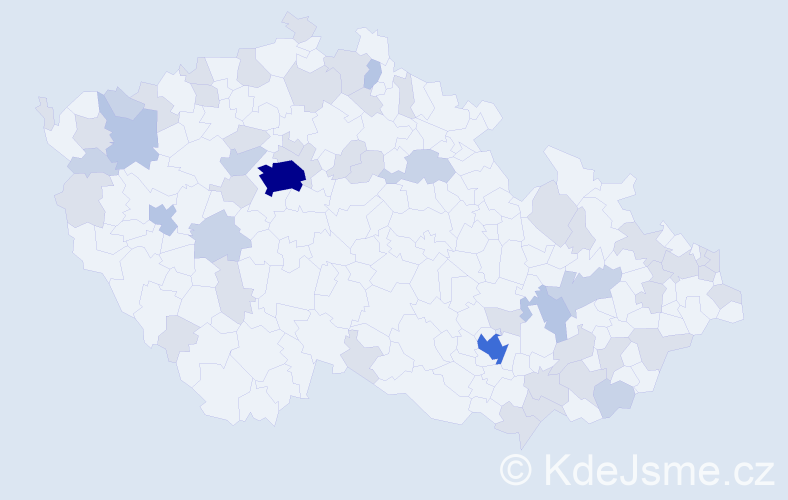 Jméno: 'Carolina', počet výskytů 104 v celé ČR