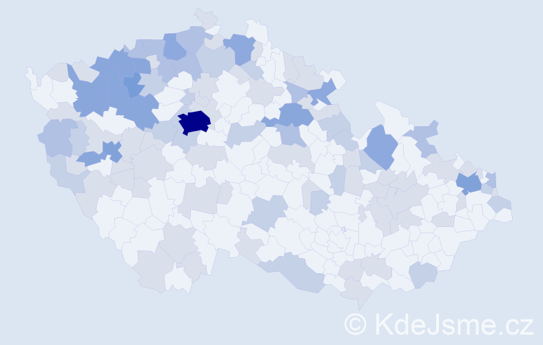 Jméno: 'Slavěna', počet výskytů 217 v celé ČR