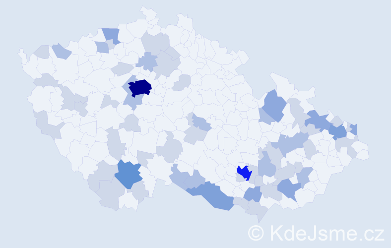 Jméno: 'Leopoldina', počet výskytů 115 v celé ČR