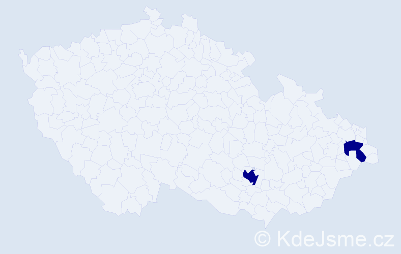Jméno: 'Ivelin', počet výskytů 2 v celé ČR