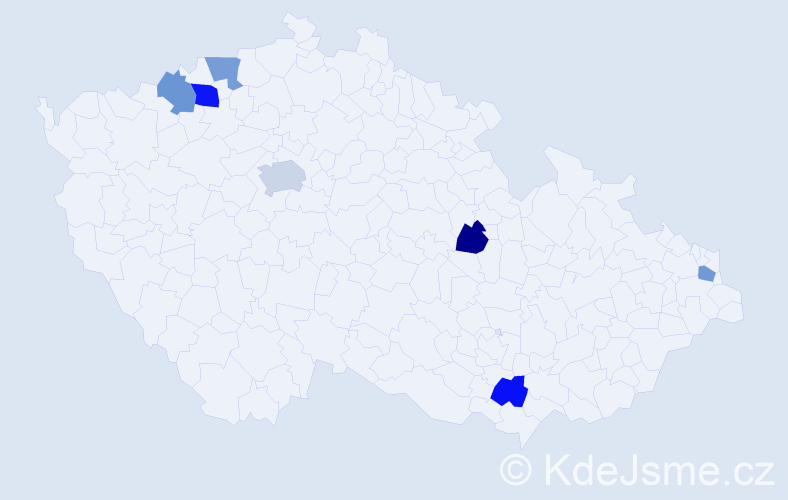 Jméno: 'Medea', počet výskytů 9 v celé ČR