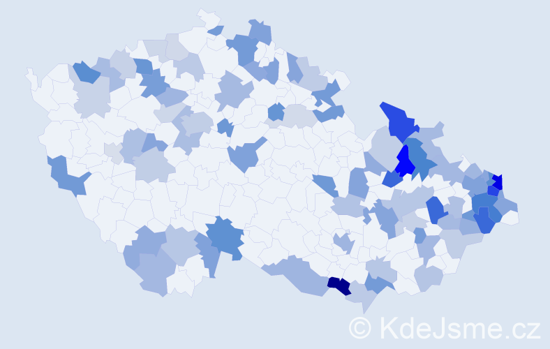 Jméno: 'Antónia', počet výskytů 159 v celé ČR