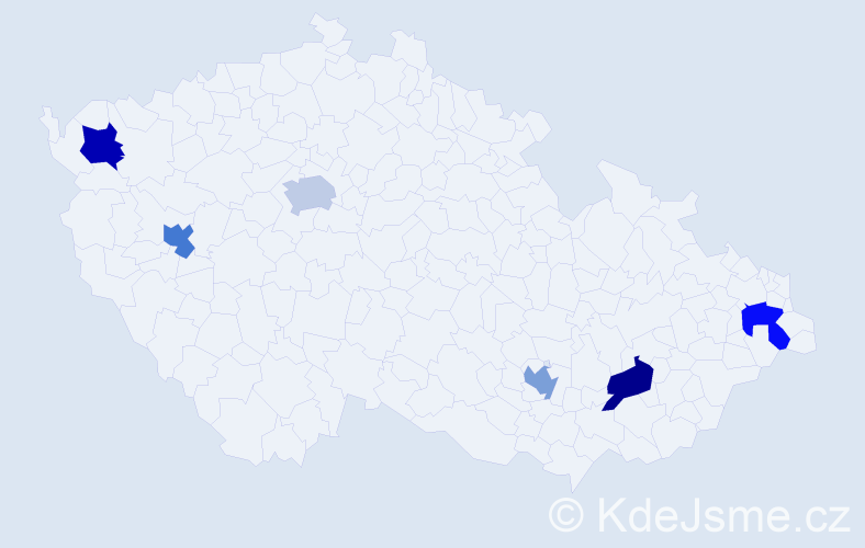 Jméno: 'Eva-Maria', počet výskytů 6 v celé ČR
