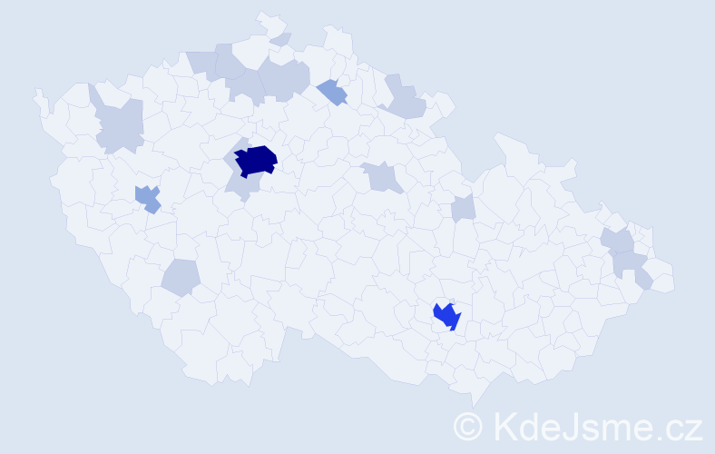Jméno: 'Suzana', počet výskytů 37 v celé ČR