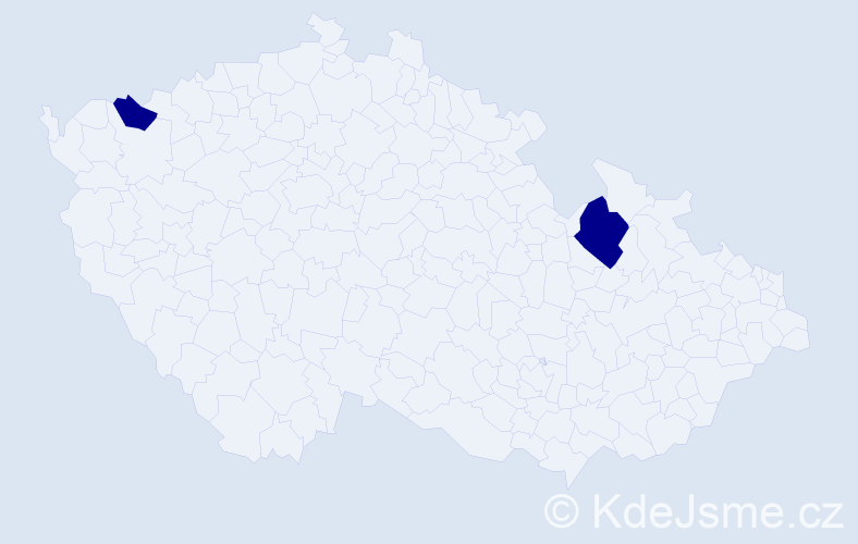 Jméno: 'Blažo', počet výskytů 2 v celé ČR