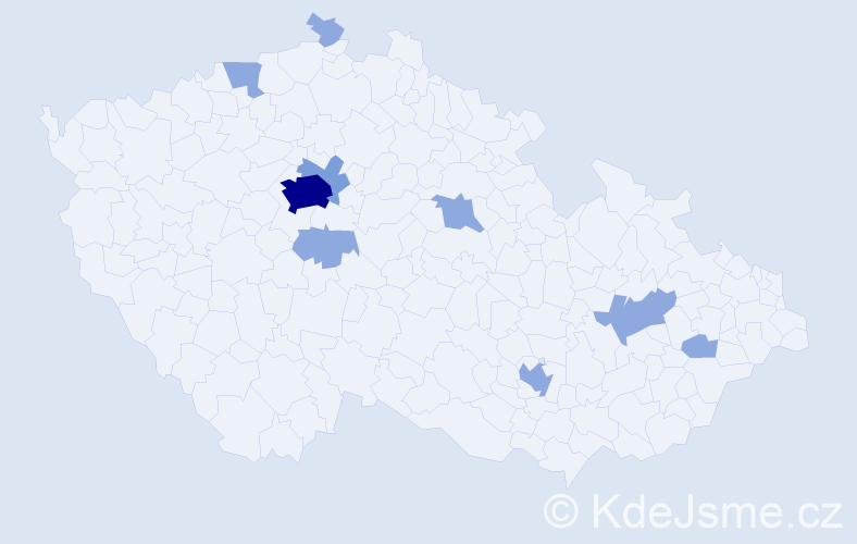 Jméno: 'Elmar', počet výskytů 16 v celé ČR