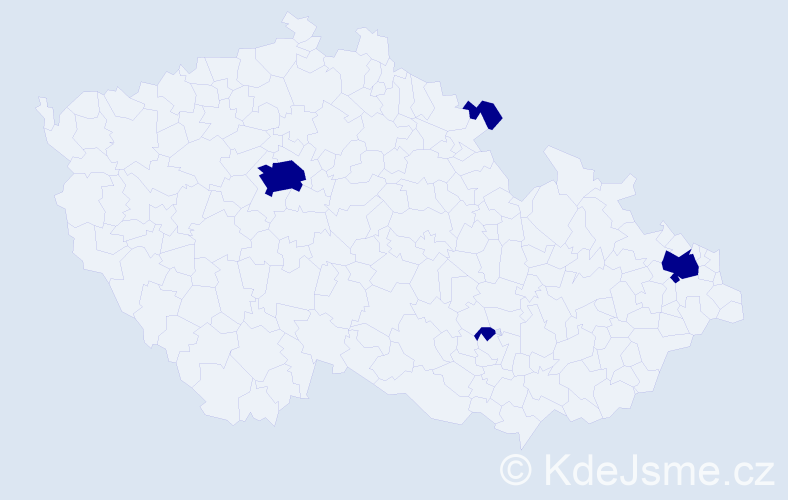 Jméno: 'Isabela Anna', počet výskytů 4 v celé ČR