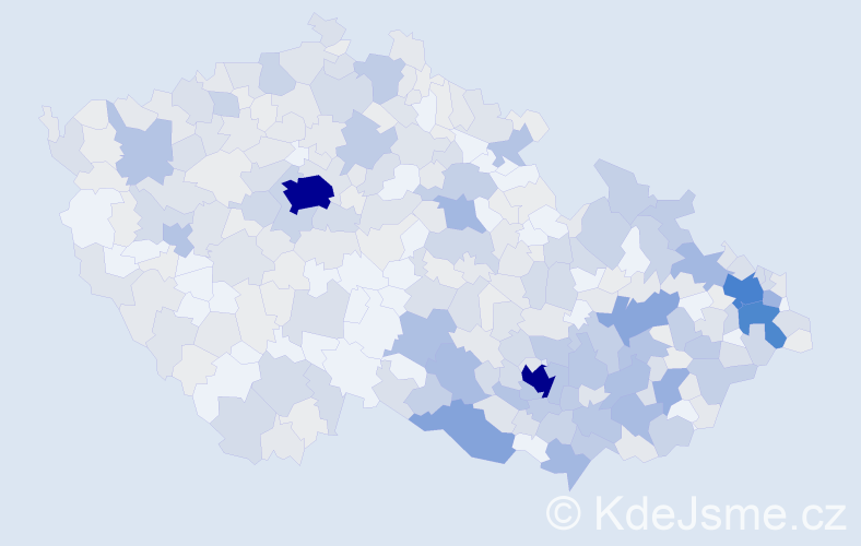 Jméno: 'Vítězslava', počet výskytů 1020 v celé ČR