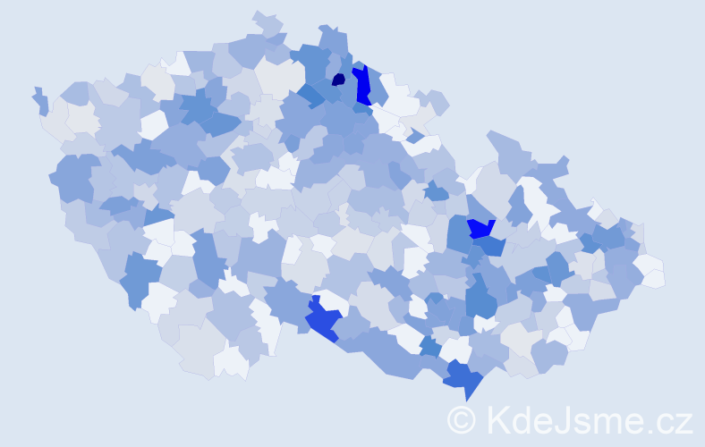 Jméno: 'Věroslav', počet výskytů 667 v celé ČR