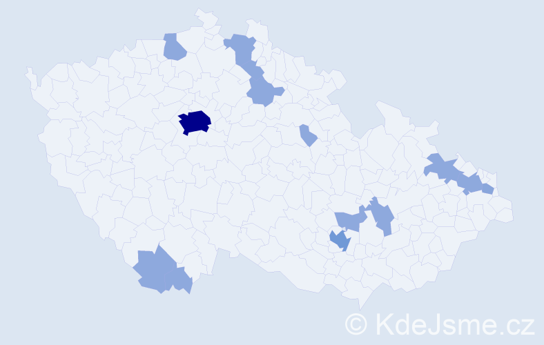 Jméno: 'Giorgio', počet výskytů 25 v celé ČR
