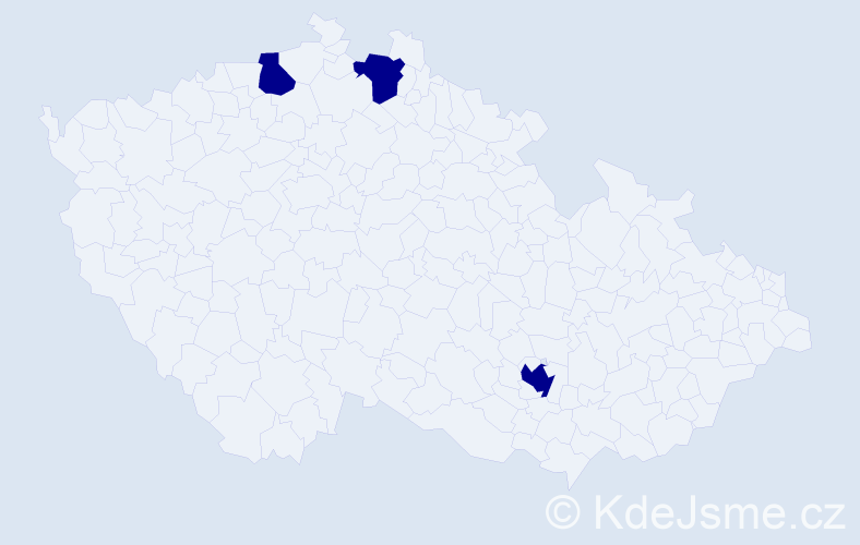Jméno: 'Michaela Patricie', počet výskytů 3 v celé ČR