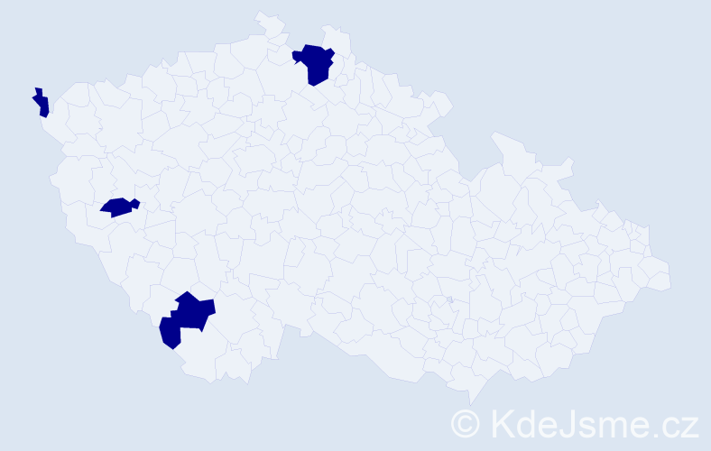 Jméno: 'Trung Nam', počet výskytů 4 v celé ČR
