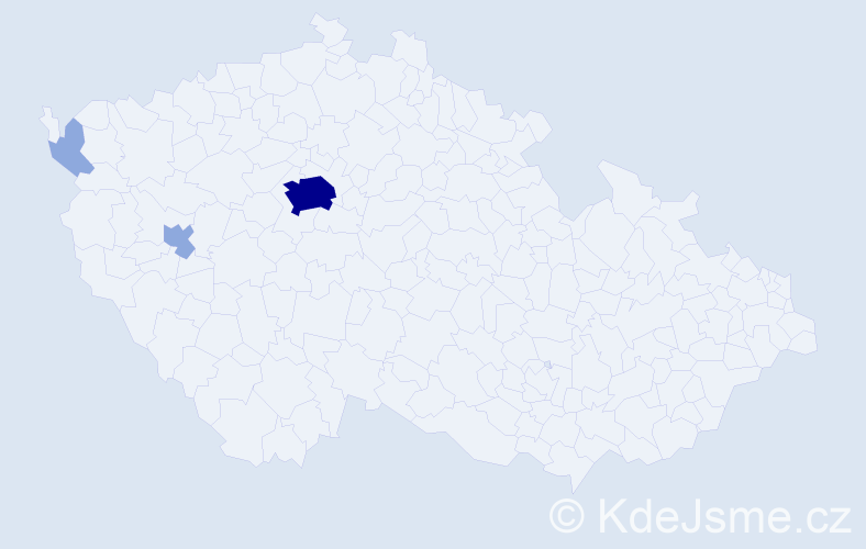 Jméno: 'Komil', počet výskytů 8 v celé ČR