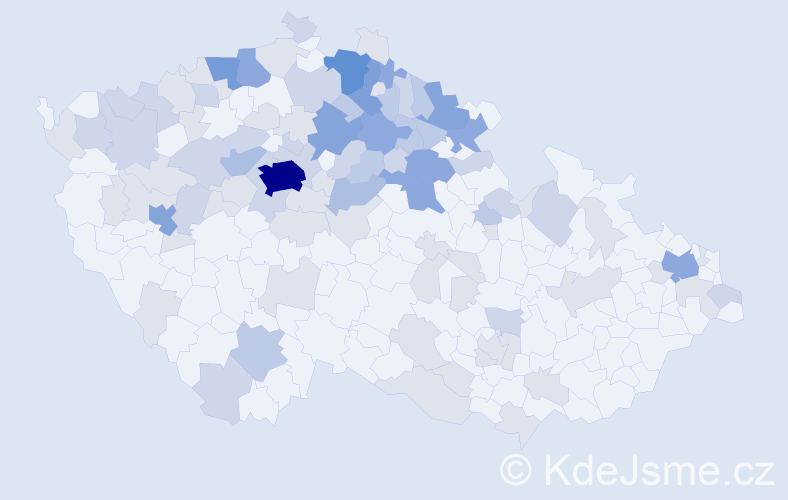 Jméno: 'Hanička', počet výskytů 246 v celé ČR