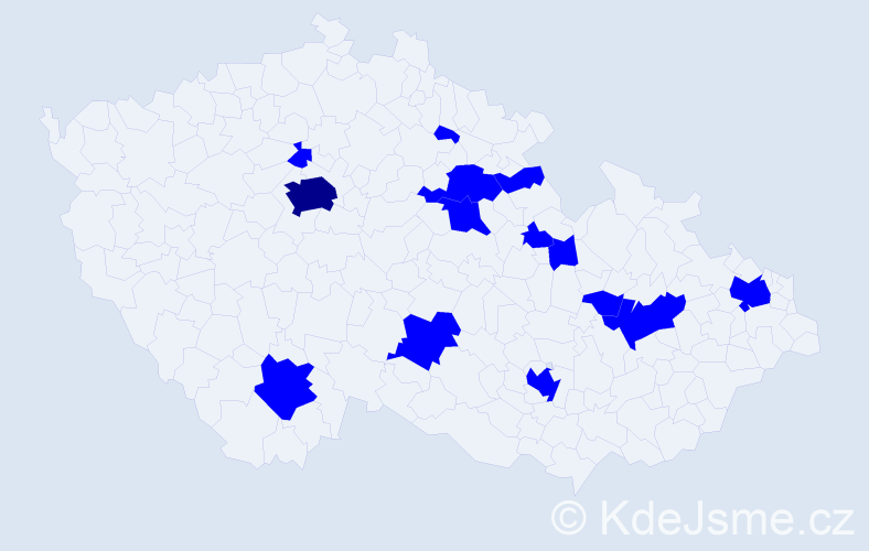 Jméno: 'Svata', počet výskytů 15 v celé ČR