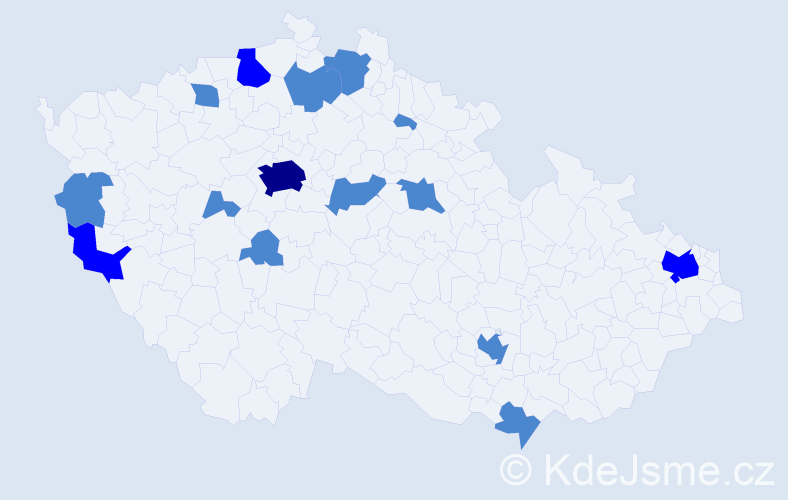 Jméno: 'Linh Chi', počet výskytů 20 v celé ČR