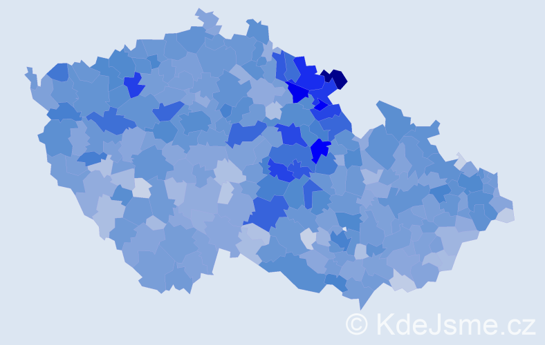 Jméno: 'Lada', počet výskytů 5709 v celé ČR