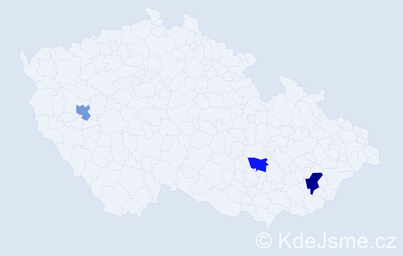 Jméno: 'Badamtsetseg', počet výskytů 4 v celé ČR