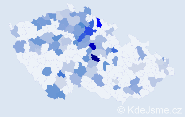 Jméno: 'Rozárka', počet výskytů 125 v celé ČR