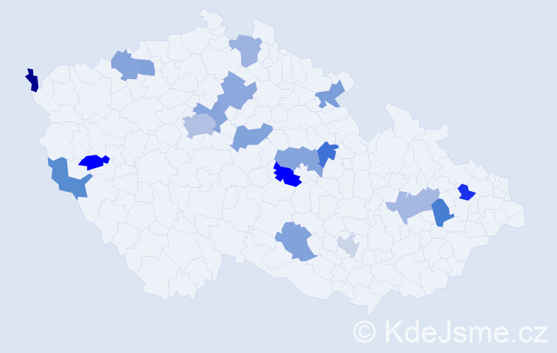 Jméno: 'Tomáš Josef', počet výskytů 23 v celé ČR