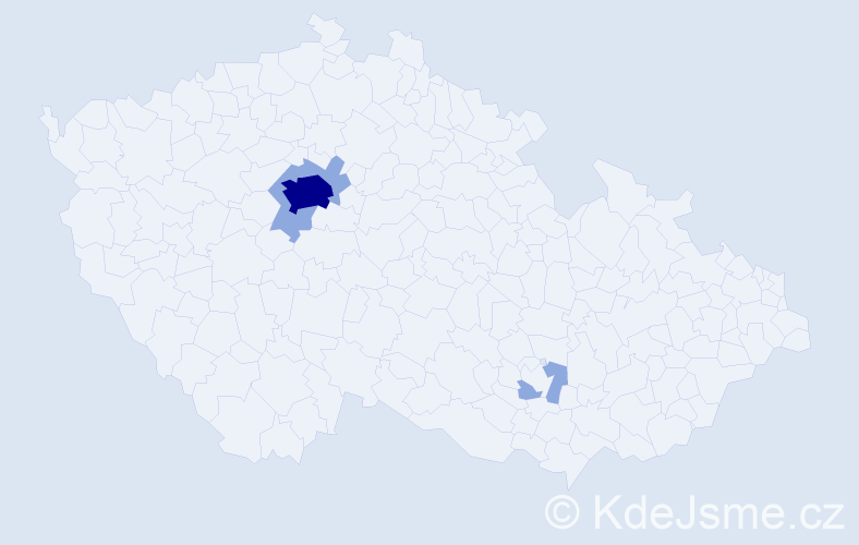 Jméno: 'Lamara', počet výskytů 8 v celé ČR