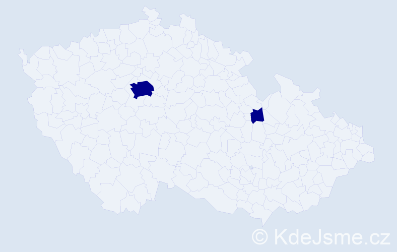 Jméno: 'Sarah Beata', počet výskytů 2 v celé ČR