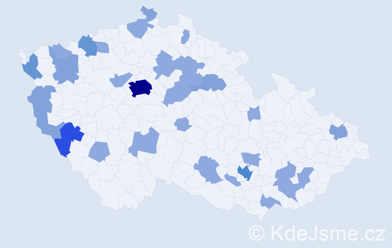 Jméno: 'Chau', počet výskytů 56 v celé ČR