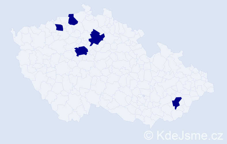 Jméno: 'Irena Anna', počet výskytů 5 v celé ČR