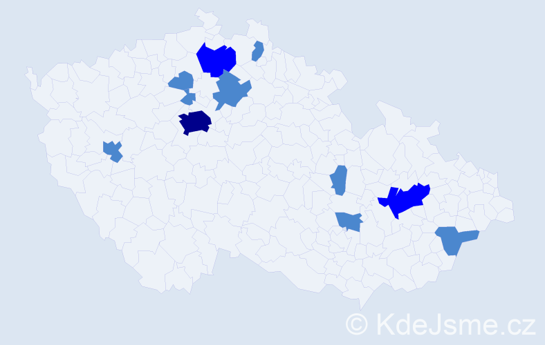 Jméno: 'Enkhbaatar', počet výskytů 15 v celé ČR