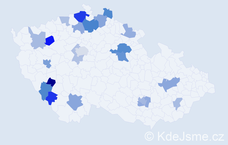 Jméno: 'Aja', počet výskytů 41 v celé ČR