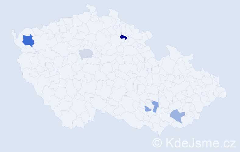 Jméno: 'Mathilde', počet výskytů 9 v celé ČR