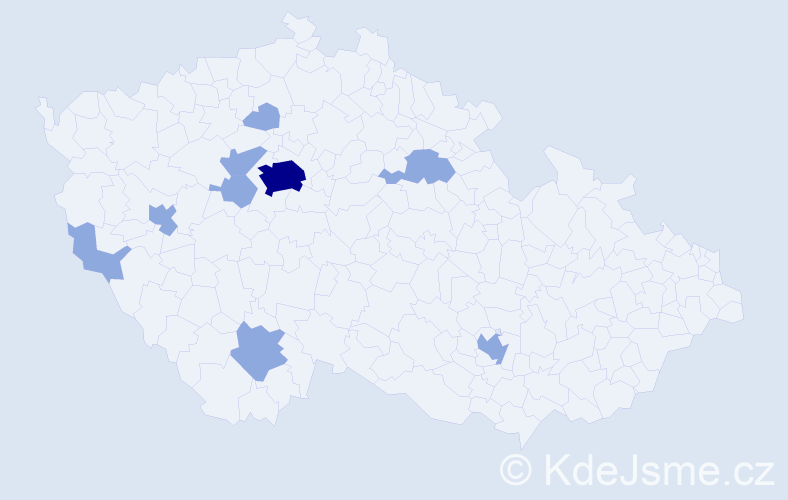 Jméno: 'Maia', počet výskytů 17 v celé ČR