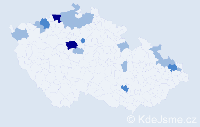 Jméno: 'Edit', počet výskytů 33 v celé ČR