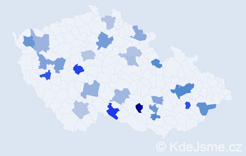 Jméno: 'Anette', počet výskytů 40 v celé ČR