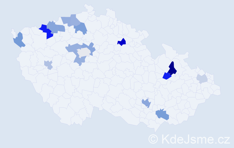 Jméno: 'Colette', počet výskytů 21 v celé ČR