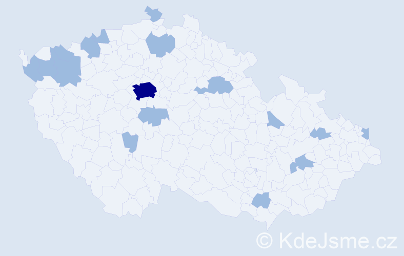 Jméno: 'Leticie', počet výskytů 20 v celé ČR