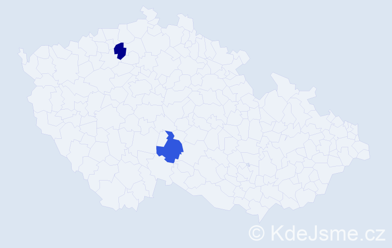 Jméno: 'Pho', počet výskytů 2 v celé ČR