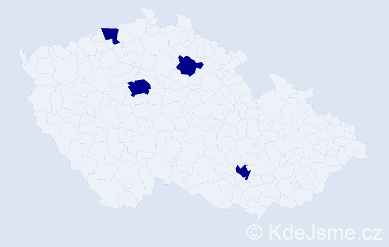 Jméno: 'Norberto', počet výskytů 4 v celé ČR