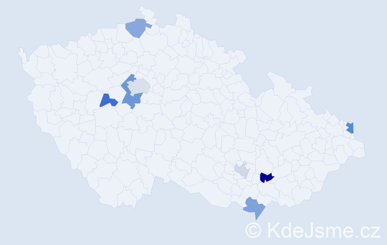 Jméno: 'Ašot', počet výskytů 11 v celé ČR